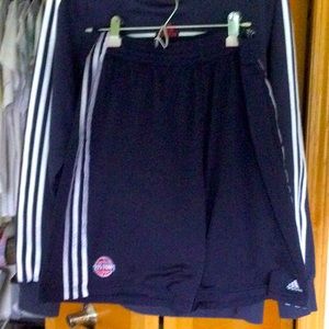Men’s adidas sweatshirt& bball shorts together